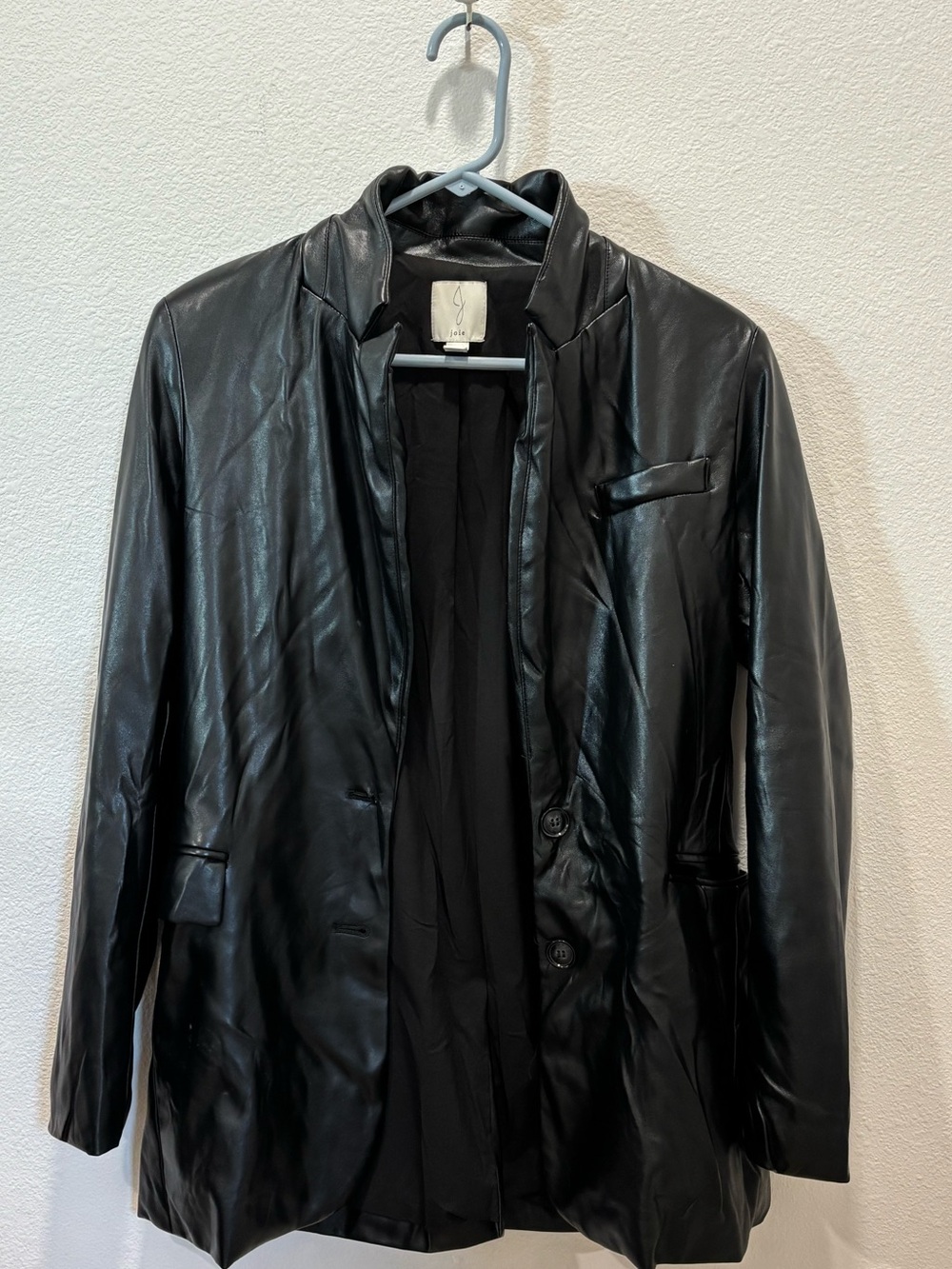 Men's Black Lightweight Leather Shirt Jacket